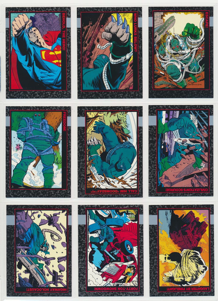 1992 Skybox Superman Doomday The Death Base Set 90 Cards  #*