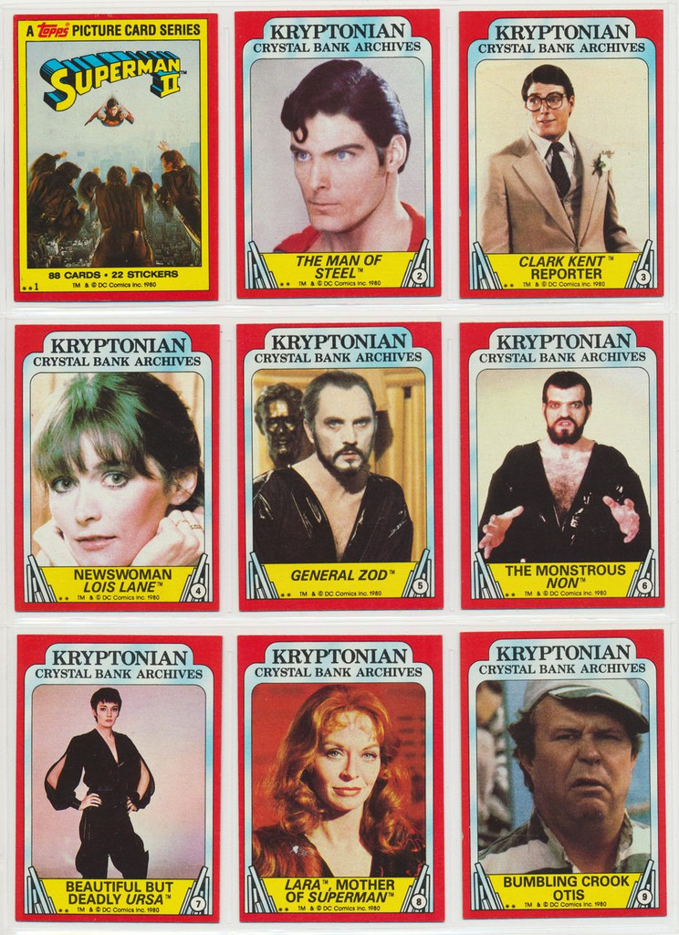 1978 Topps Superman The Movie Series II Set 88  NO STICKERS  #*