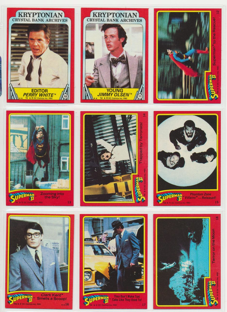 1978 Topps Superman The Movie Series II Set 88  NO STICKERS  #*
