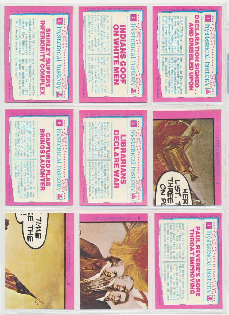1976 Topps Hysterical History  Stickers Set 66   #ski4085