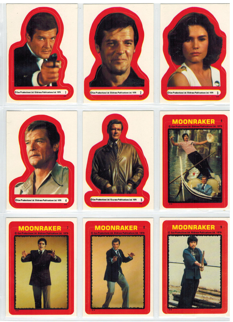 1979 Topps James Bond Moonraker Stickers Set 22   #*