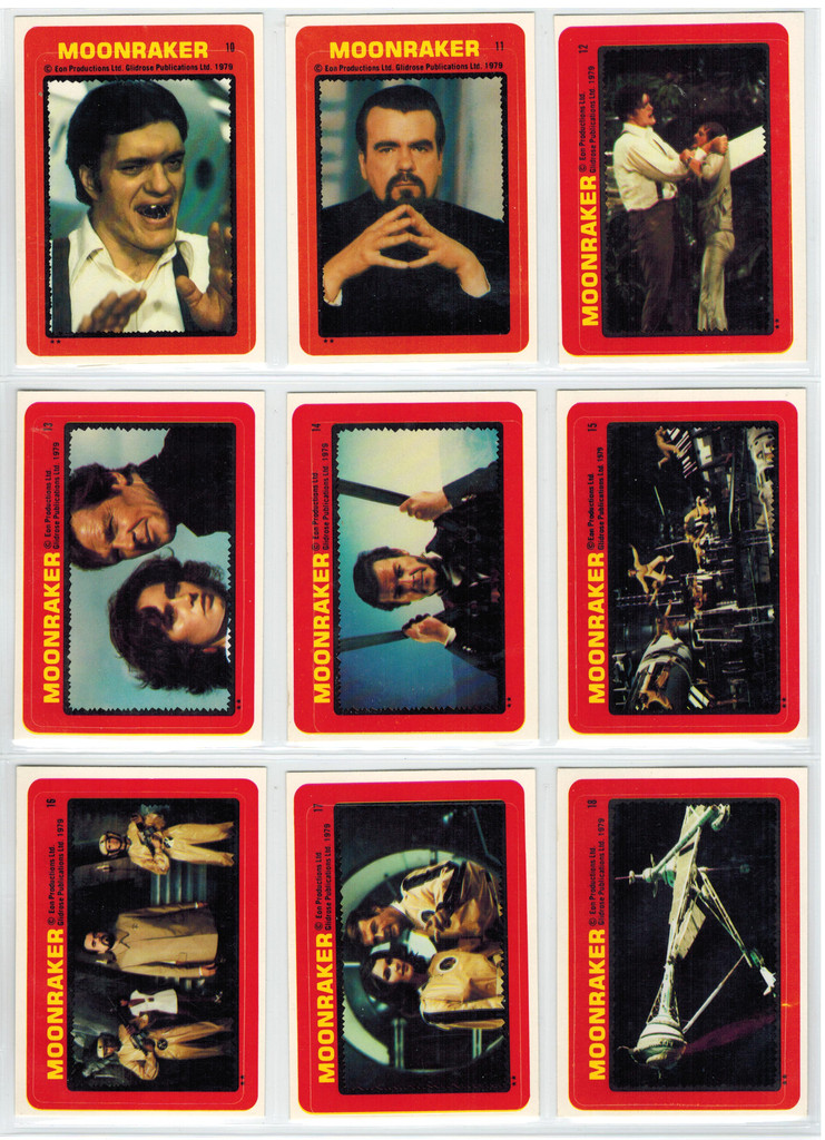 1979 Topps James Bond Moonraker Stickers Set 22   #*