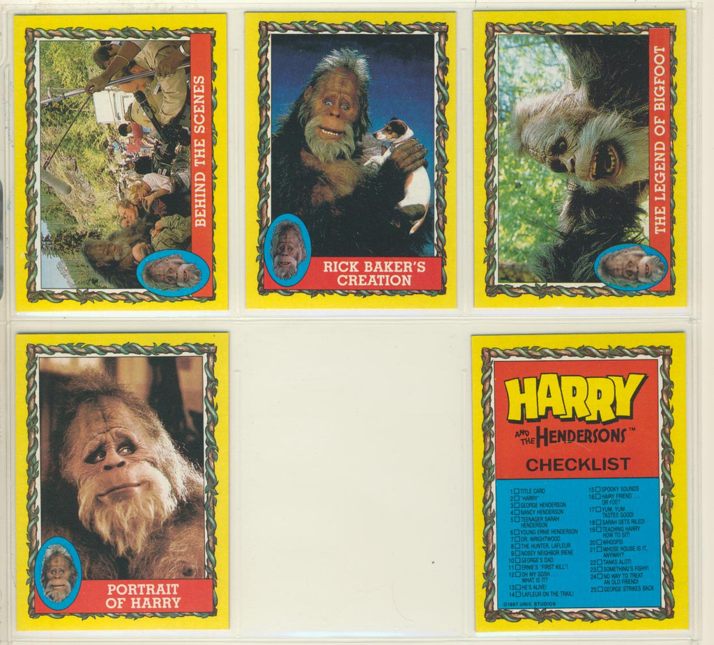 1987 Topps Harry & The Henderson Set 77 No Stickers   #*