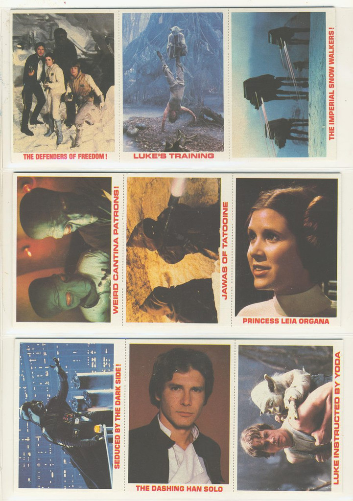 1980 Burger King Star Wars "The Empire Strikes Back" Set (36) (3) Card Panels  #*sku16460