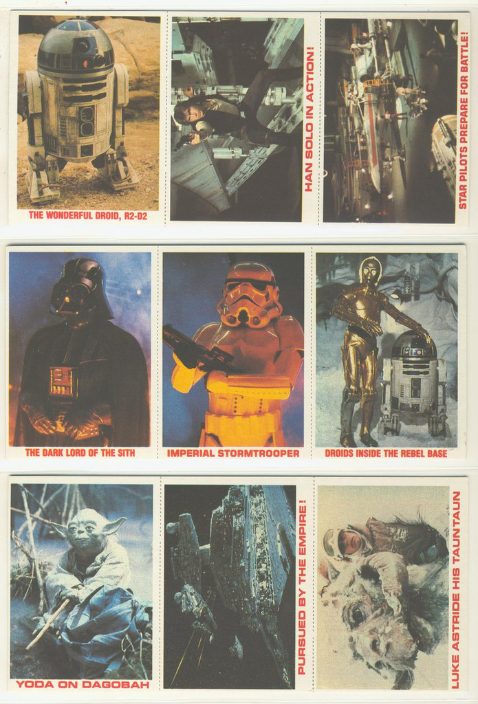 1980 Burger King Star Wars "The Empire Strikes Back" Set (36) (3) Card Panels  #*sku16460