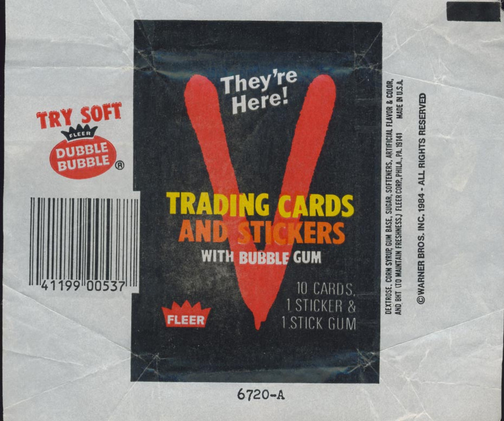 1984 FLEER V TRADING CARDS AND STICKERS WRAPPER   #*sku17505