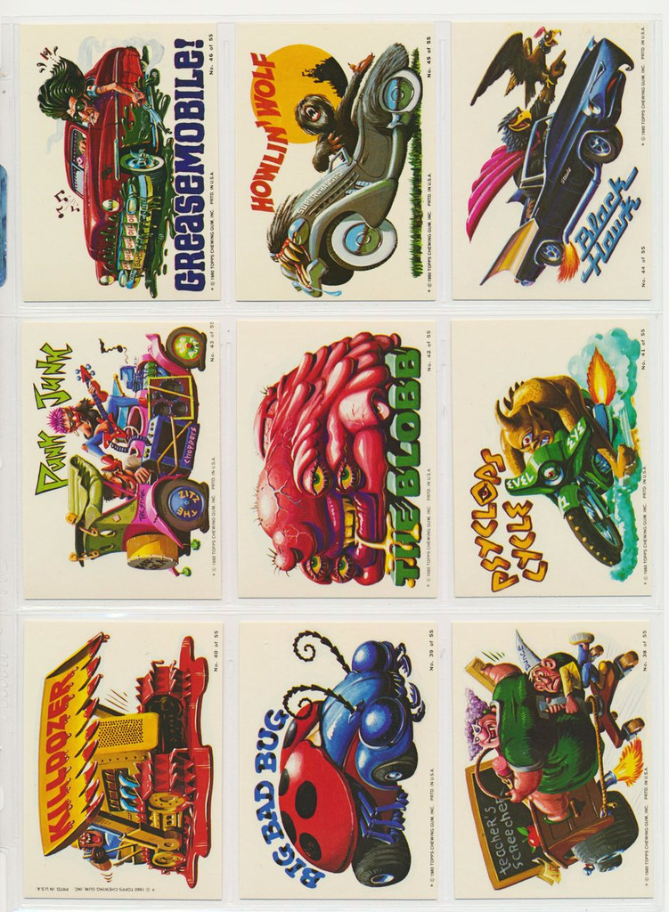 1980 Topps Weird Wheels Stickers Set 55   #*