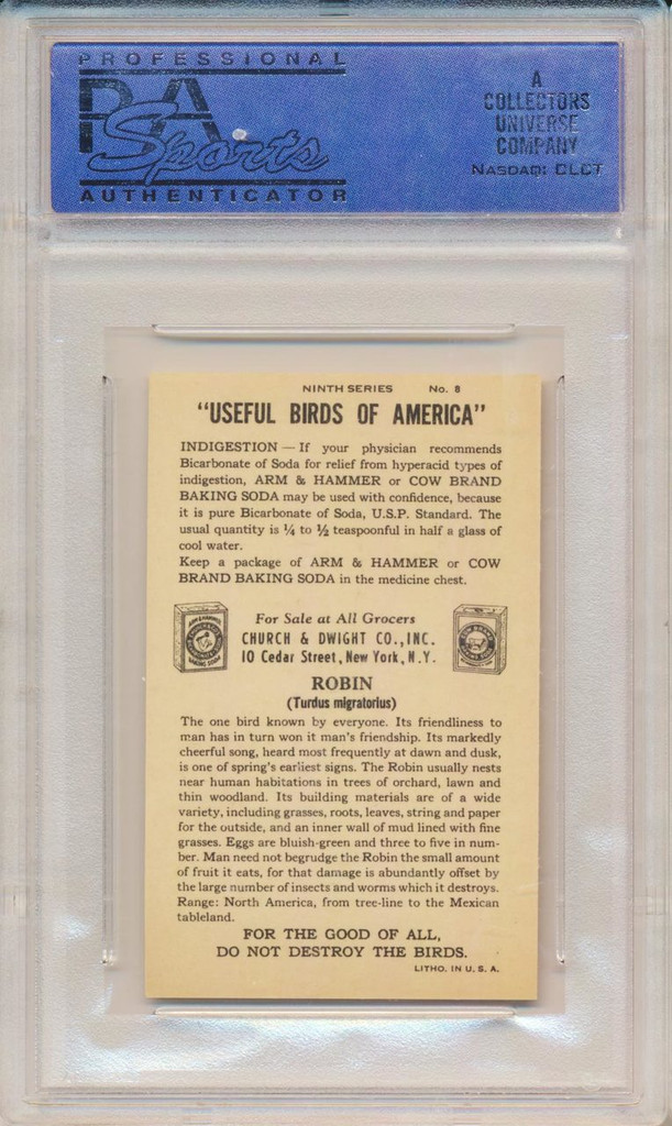 Useful Birds Of America #8 Robin  PSA 8 NM-MT  #*