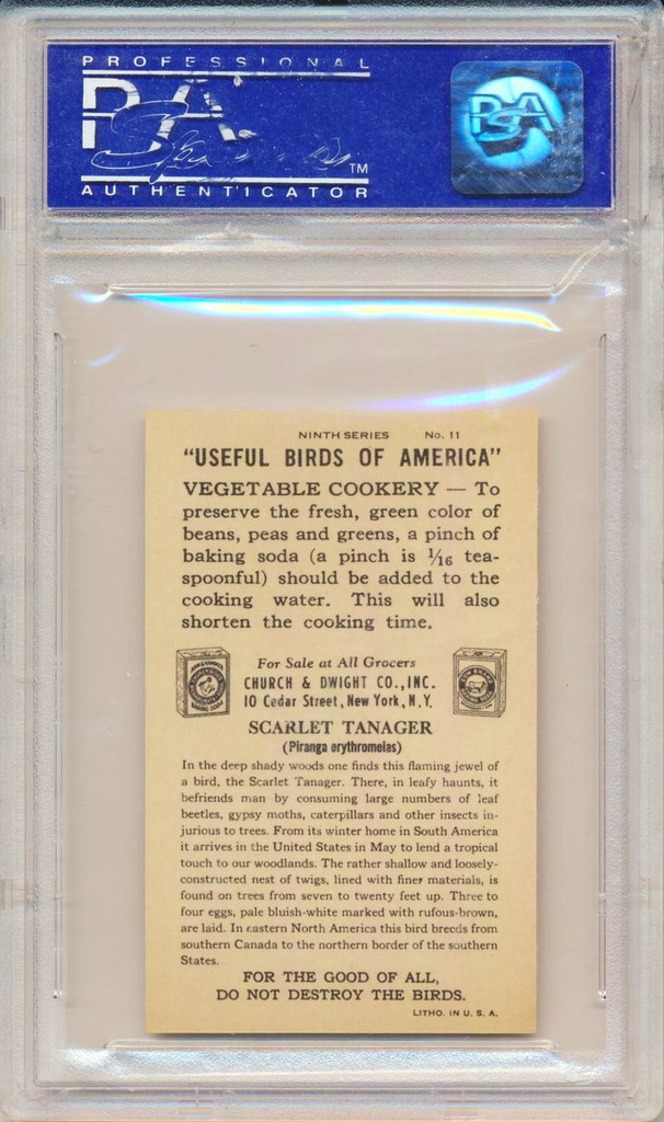 Useful Birds Of America #11 Scarlet Tanager PSA 9 Mint  #*