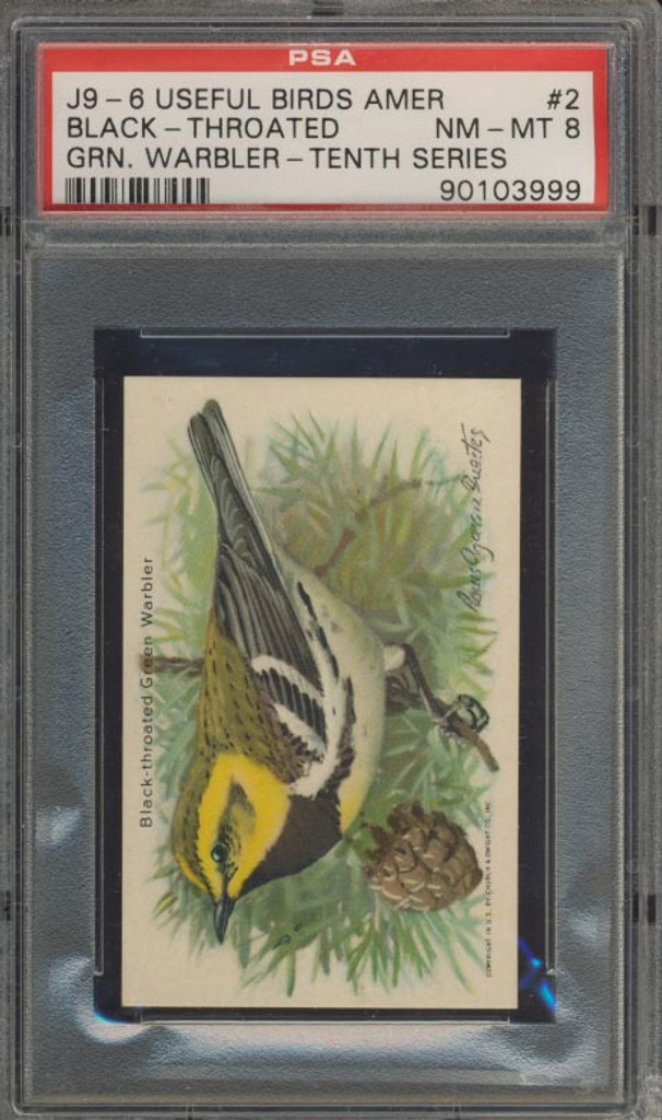 Useful Birds Of America #2 Black-Throated Grn. PSA 8 NM-MT  #*