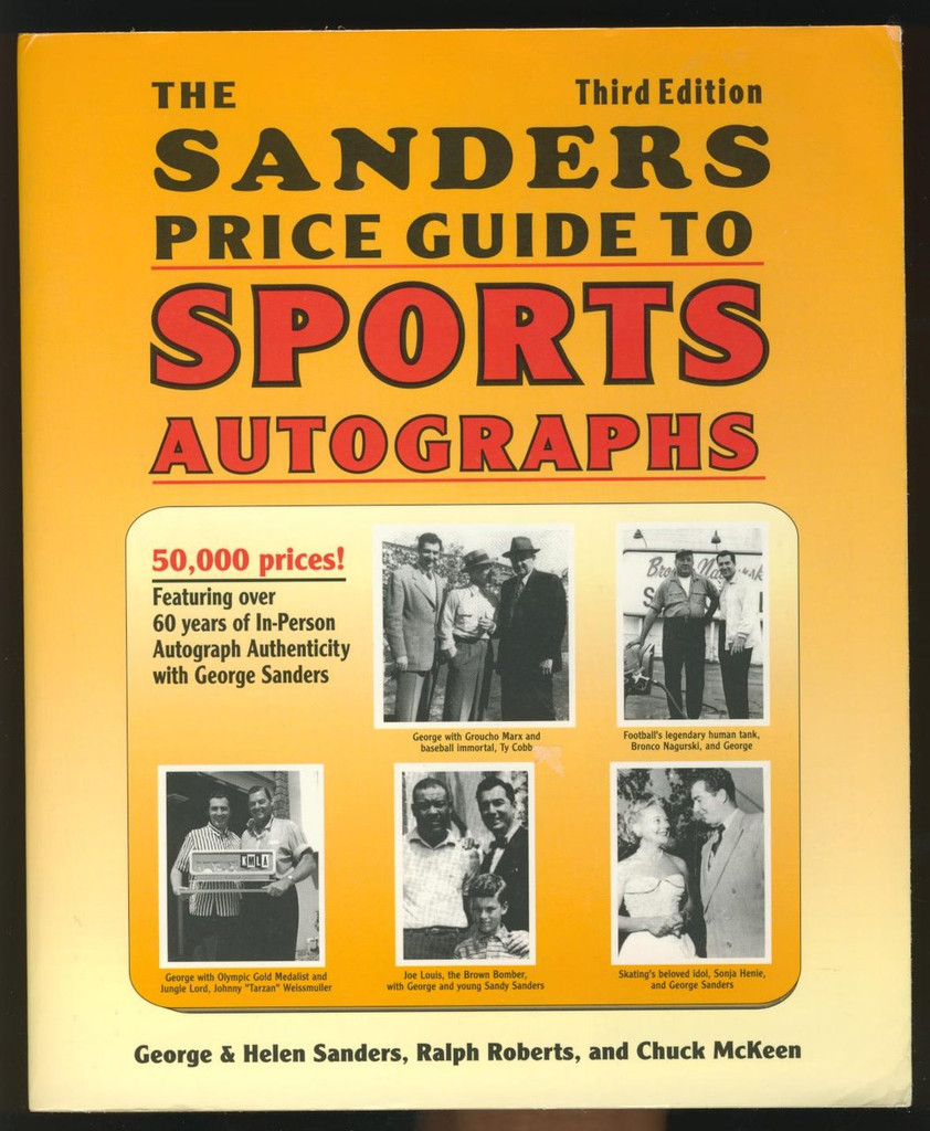 1999 Sanders Price Guide To Sports Autographs 448 Pages  #*