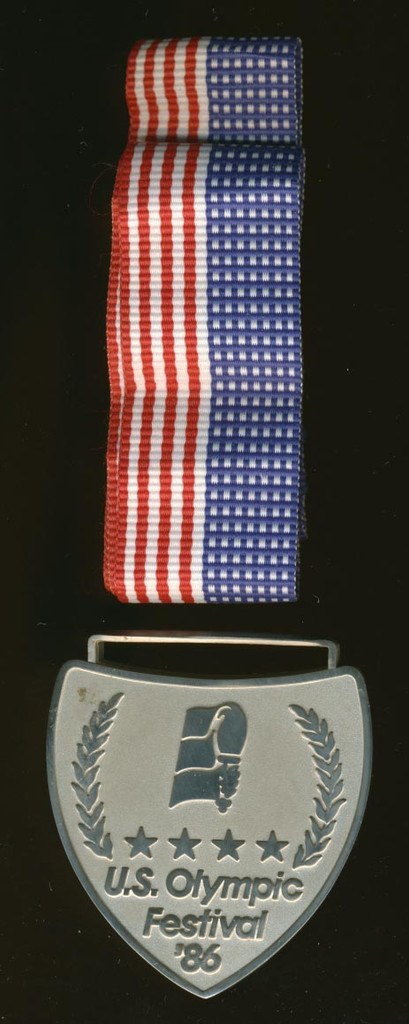 1986 Ice Hockey U.S. Olympic Festival Houston, Texas Silver Medal  #*