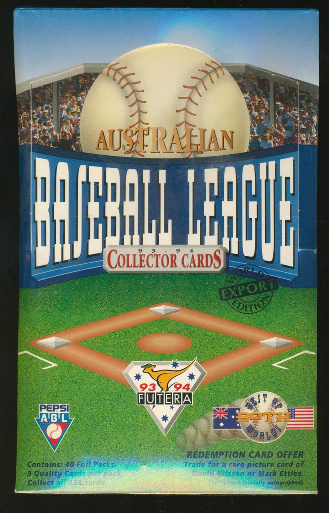 1993/94 FUTERA AUSTRILIAN BASEBALL LEAGUE WAX BOX (40) PACKS  #*