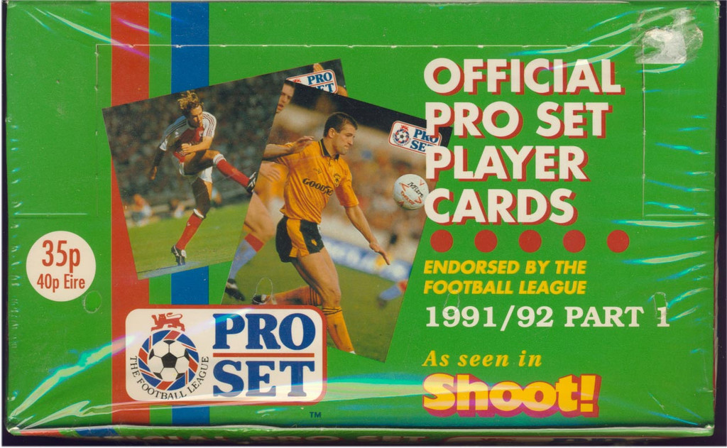 1991/92 PROSET FOOTBALL LEAGUE ENGLISH WAX BOX (48) PACKS  #*