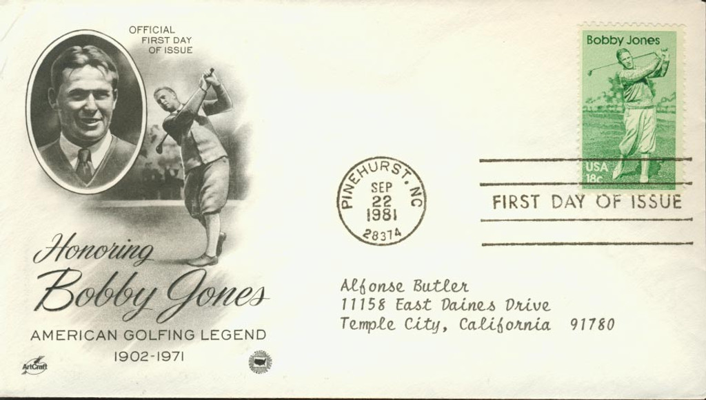 1981 Bobby Jones American Golfing Legend 1902-1971  #*
