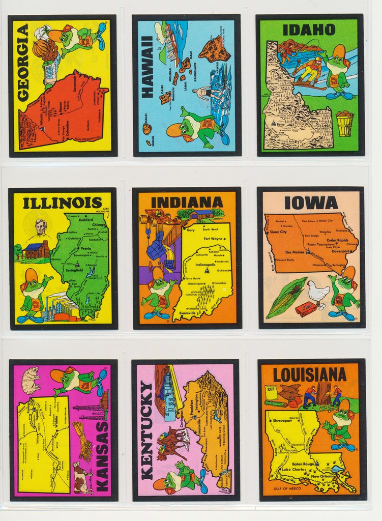 1979 Kellogg's (50) States Stickers Set 50   #*sku3219