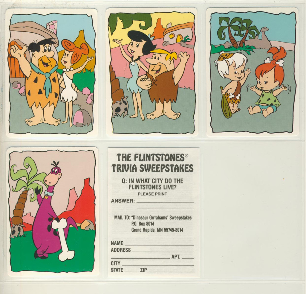 1990 Mother Cookies Flintstones Cards 4   #*