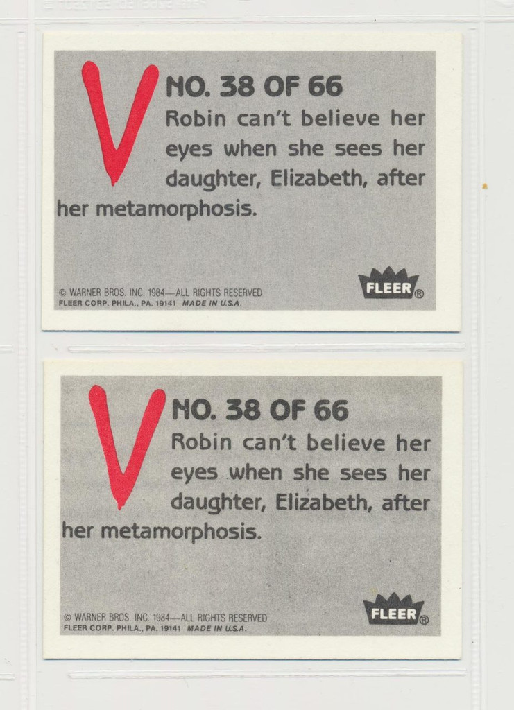 1984 Fleer "V" Set 66/22   #*