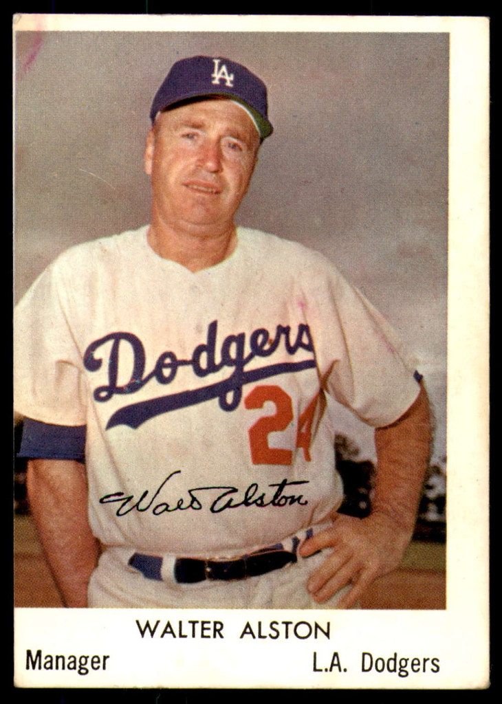 1960 Bell Brand Los Angeles Dodgers #18 Walt Alston MISCUT SP 