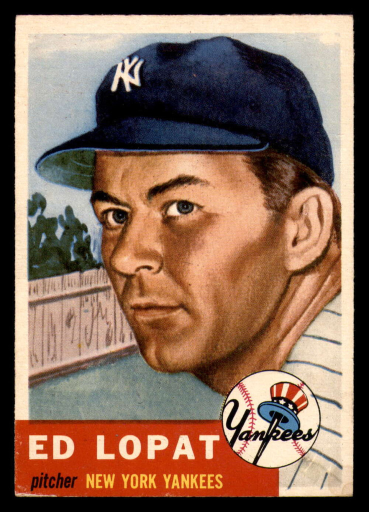 1953 Topps #87 Ed Lopat Excellent+ 