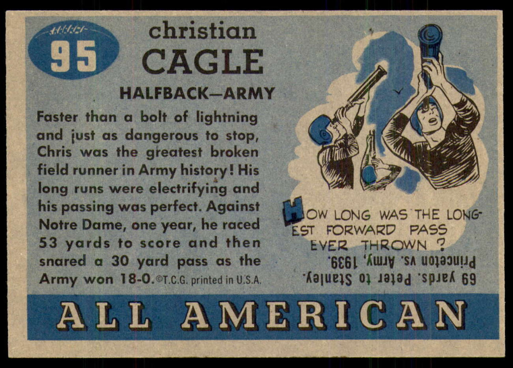 1955 Topps All American #95 Chris Cagle Near Mint+ SP 