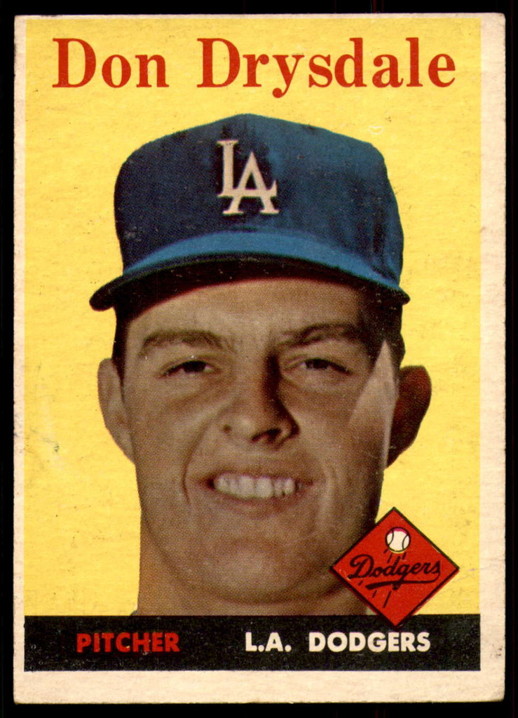 1958 Topps #25 Don Drysdale Very Good  ID: 241117