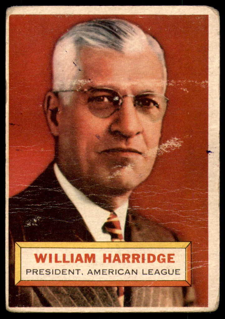 1956 Topps #1 Will Harridge PRES Good  ID: 220757