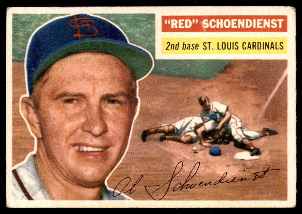 1956 Topps #165 Red Schoendienst VG-EX 