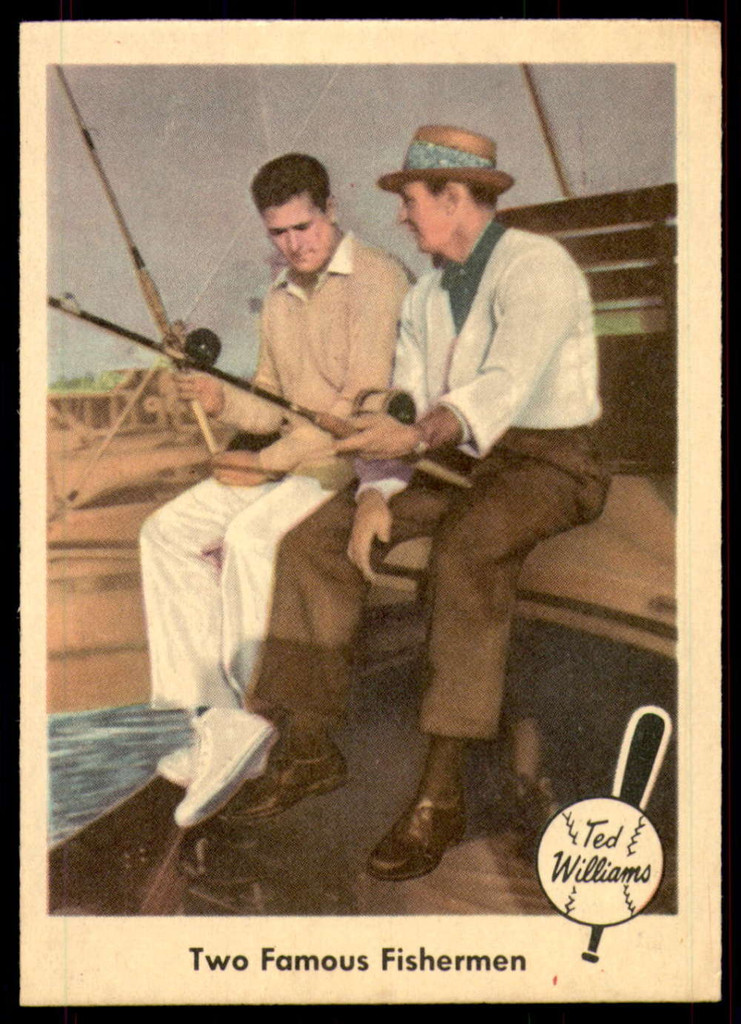 1959 Fleer Ted Williams #67 Two Famous Fishermen Ex-Mint  ID: 235218