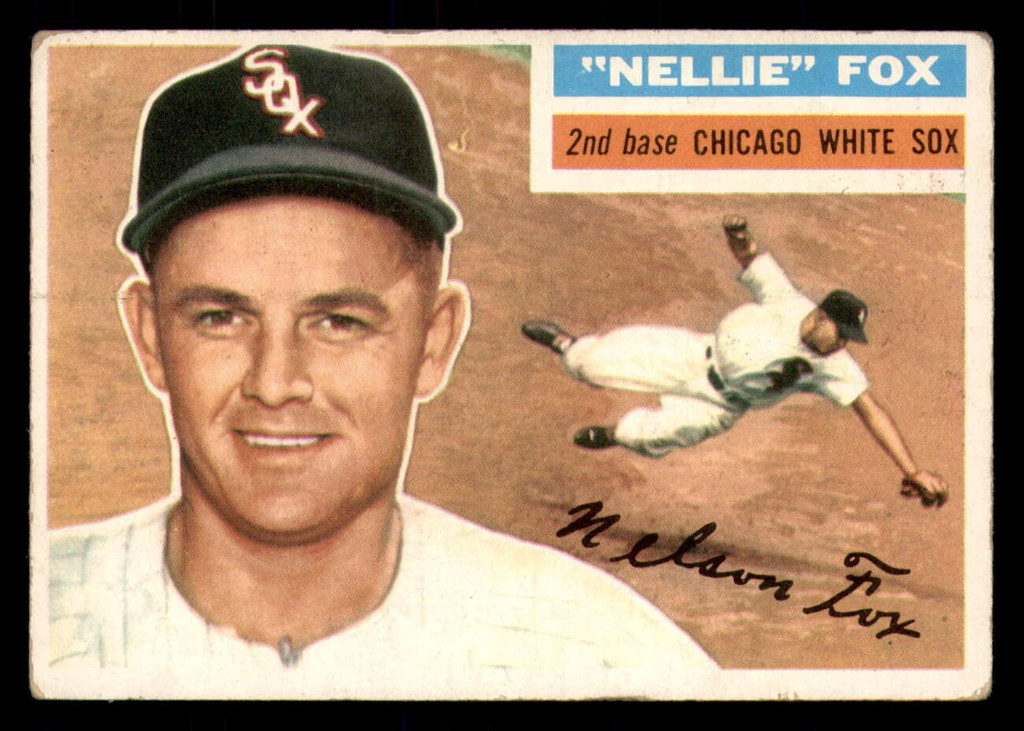 1956 Topps #118 Nellie Fox Grey Backs Very Good  ID: 282847