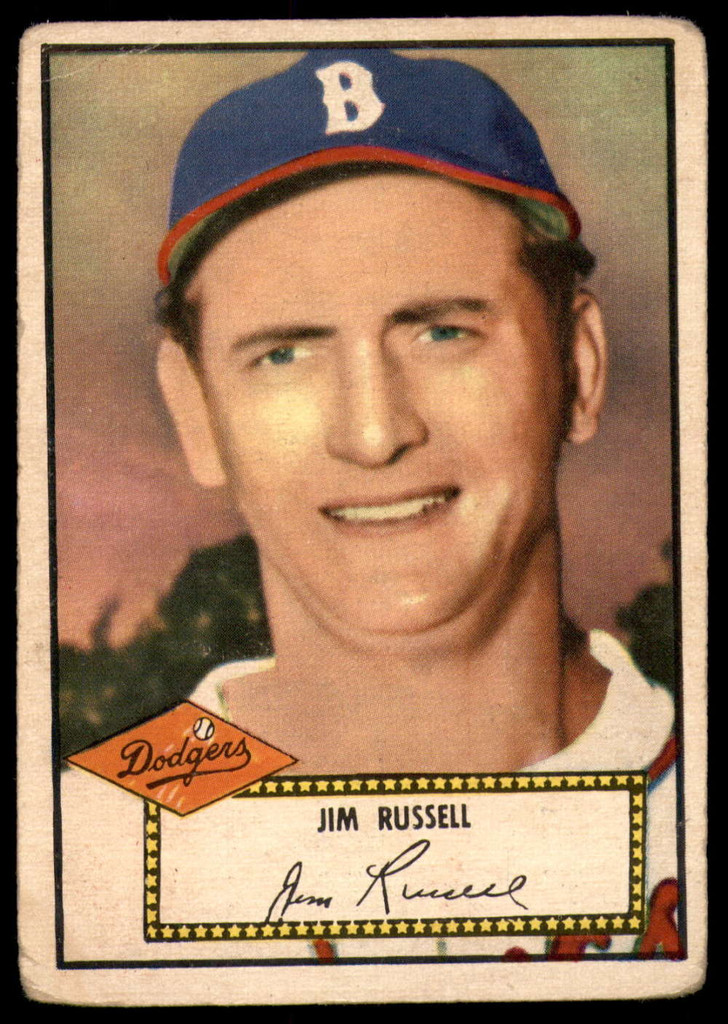 1952 Topps #51 Jim Russell G-VG Red Back 