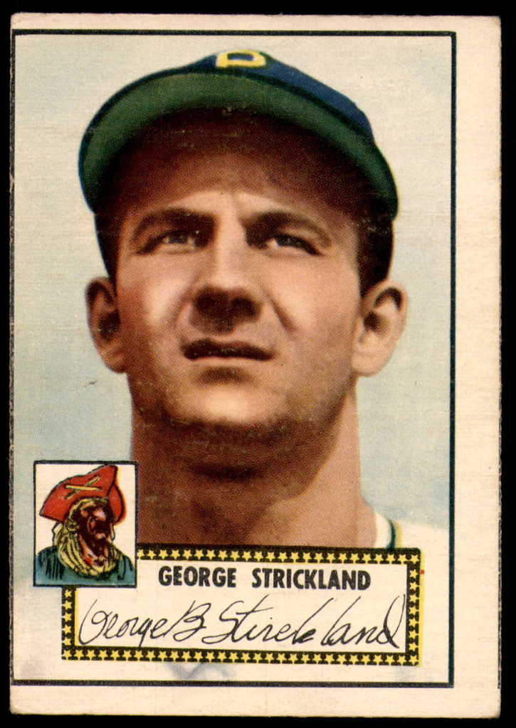 1952 Topps #197 George Strickland Miscut RC Rookie 