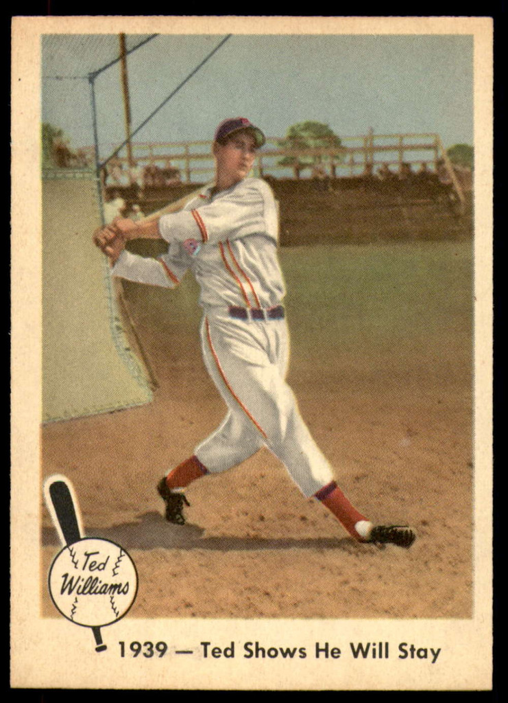 1959 Fleer Ted Williams #13 1939 - Ted Shows He Will Stay Near Mint 