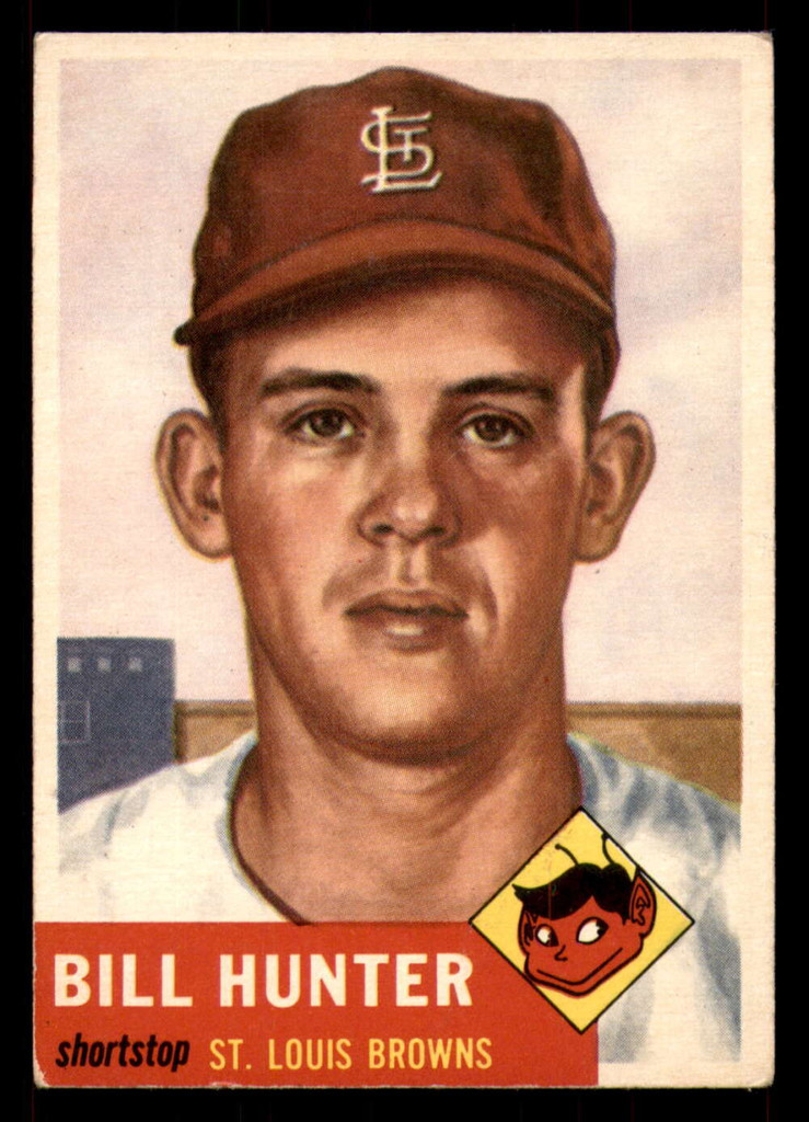 1953 Topps #166 Billy Hunter Very Good RC Rookie  ID: 296016