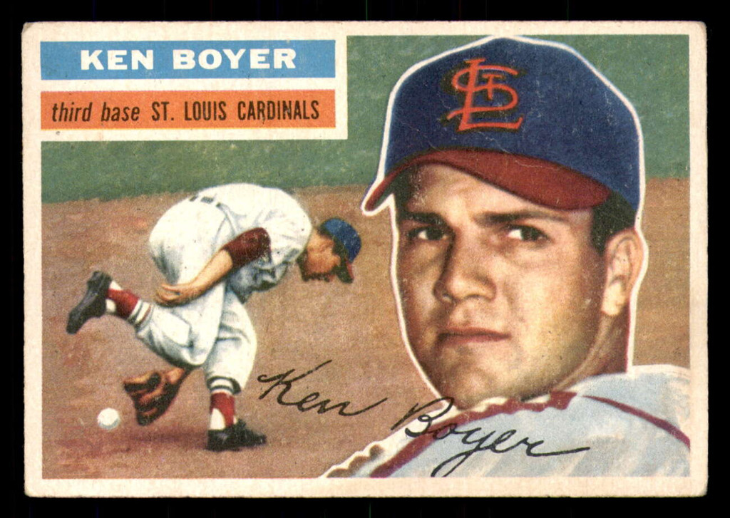 1956 Topps #14B Ken Boyer White Backs Very Good  ID: 296468