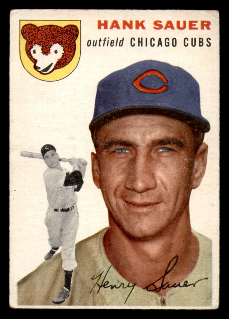 1954 Topps #4 Hank Sauer Very Good  ID: 296140