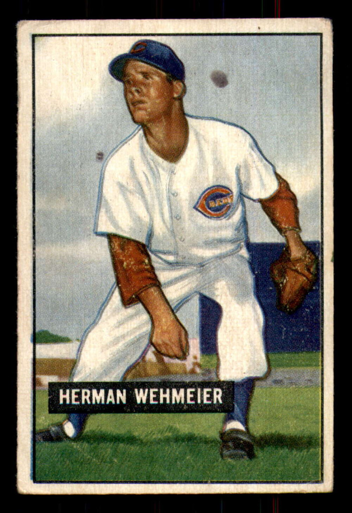 1951 Bowman #144 Herm Wehmeier Very Good  ID: 298251