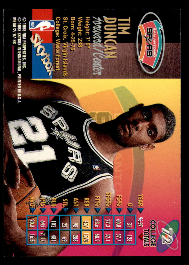 1997-98 Fleer Metal Universe #72 Antoine Walker NM-Mint  ID: 269597