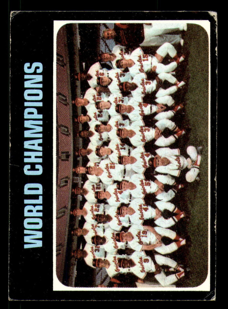 1971 Topps #   1 World Champions Orioles Very Good  ID: 266907
