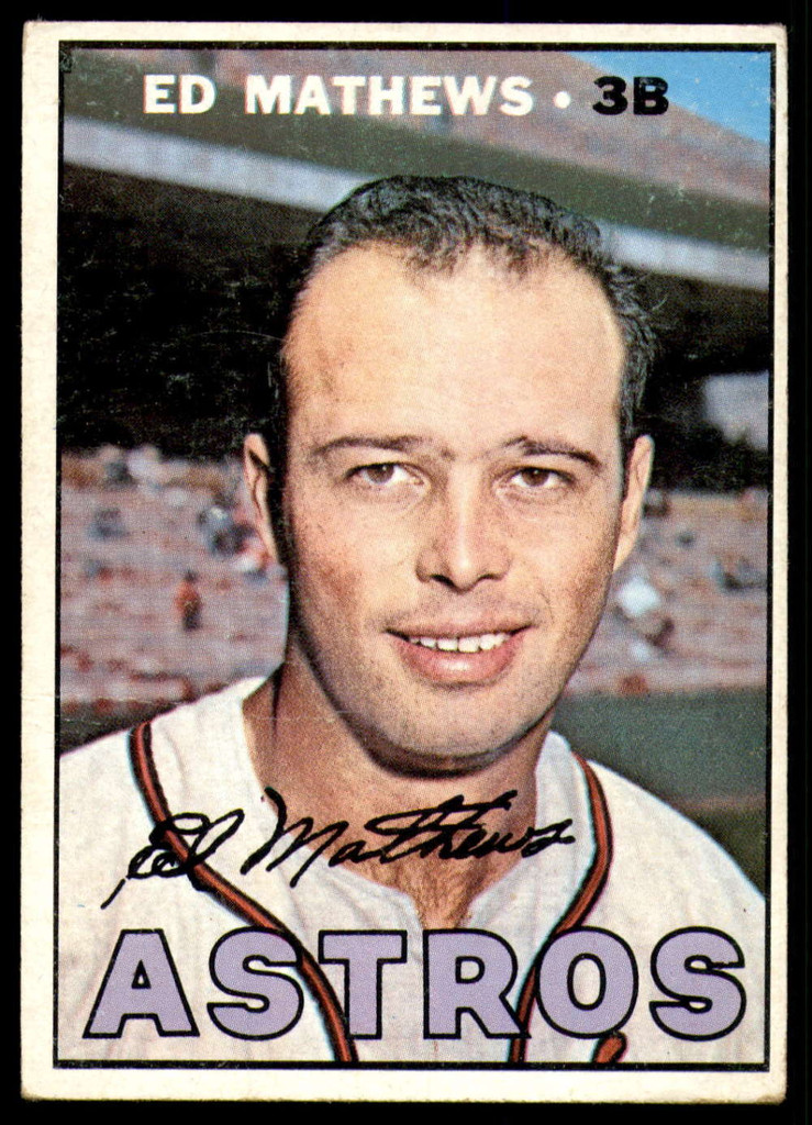 1967 Topps #166 Eddie Mathews Very Good  ID: 263400