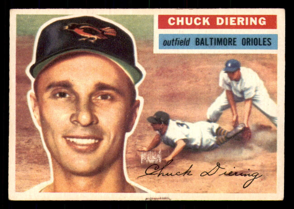 1956 Topps #19B Chuck Diering White Backs Excellent+  ID: 296480
