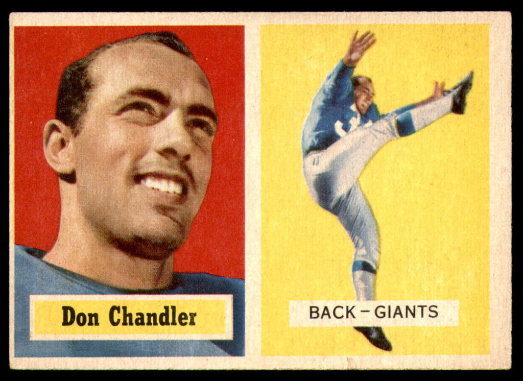 1957 Topps #23 Don Chandler Excellent+ RC Rookie 