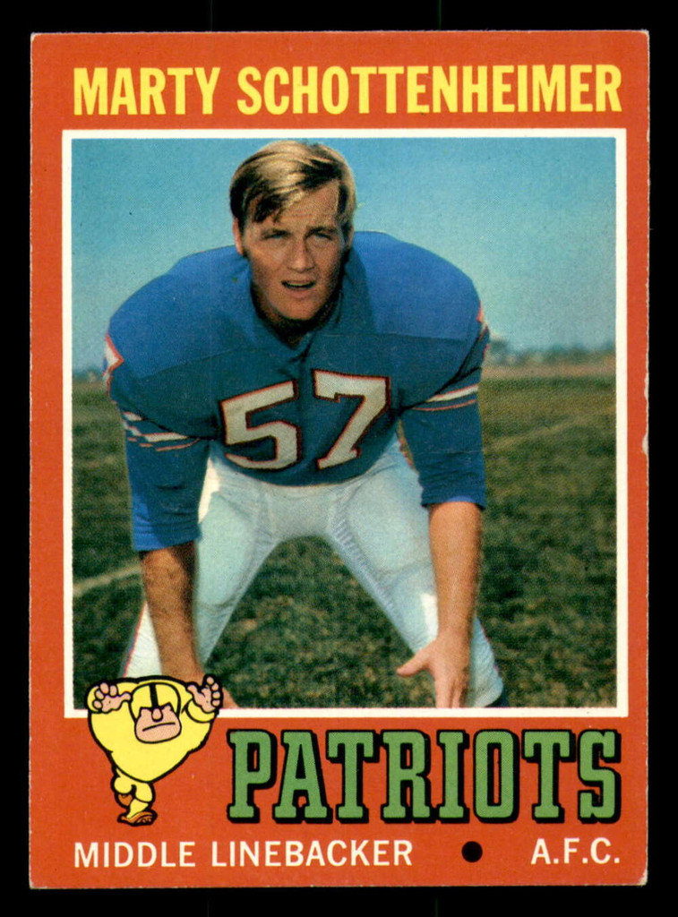 1971 Topps #   3 Marty Schottenheimer Excellent RC Rookie  ID: 297564