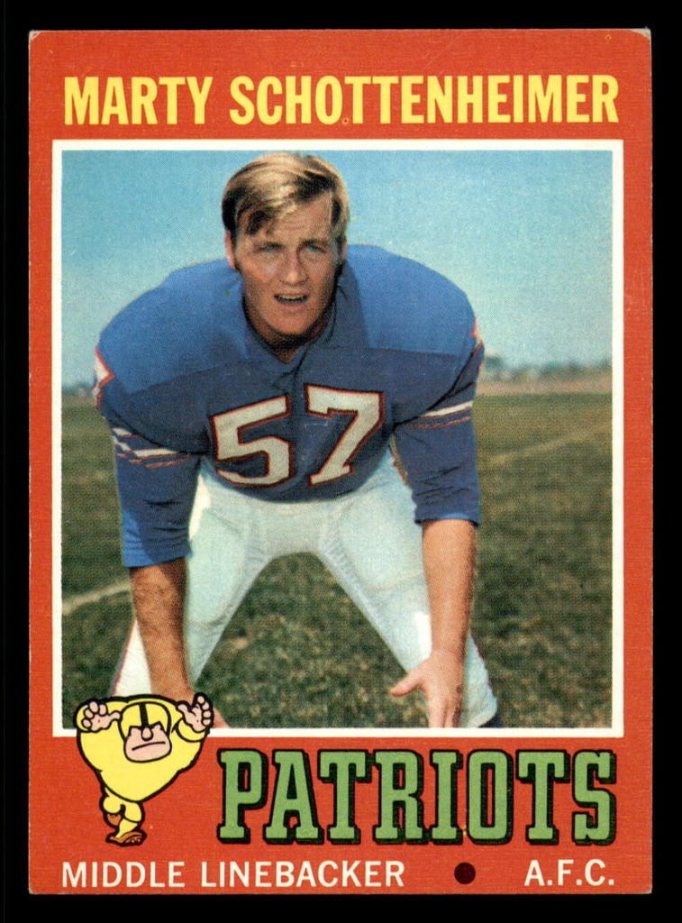 1971 Topps #   3 Marty Schottenheimer Excellent RC Rookie  ID: 270702
