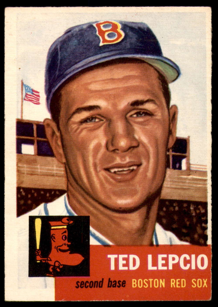 1953 Topps #18 Ted Lepcio DP VG-EX 
