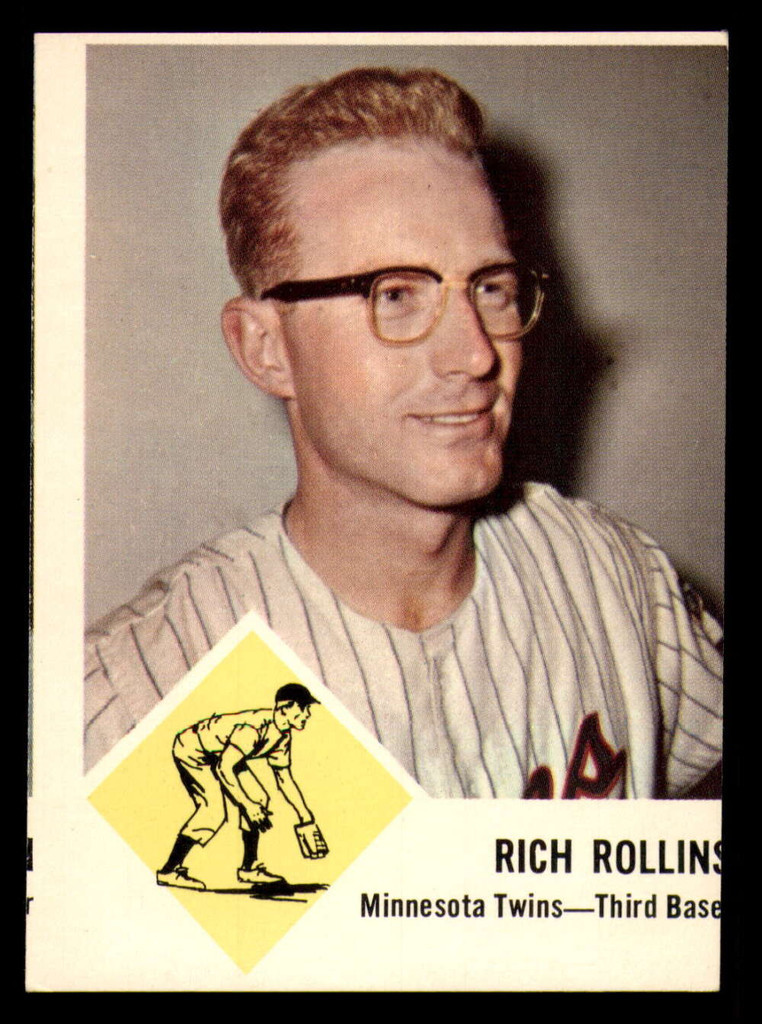 1963 Fleer #24 Rich Rollins Miscut 