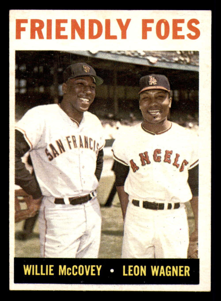 1964 Topps # 41 Willie McCovey/Leon Wagner Friendly Foes Excellent+  ID: 276820
