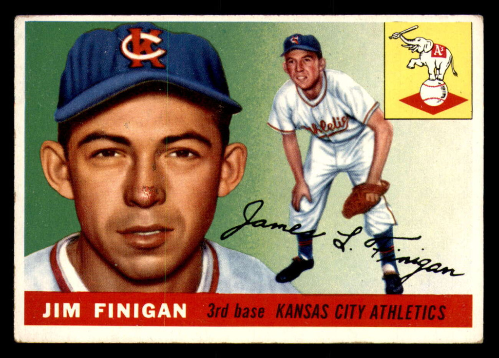 1955 Topps #14 Jim Finigan VG-EX RC Rookie 