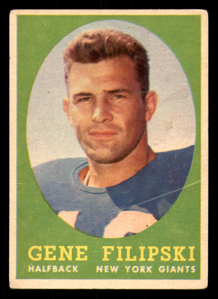1958 Topps #1 Gene Filipski Very Good RC Rookie 