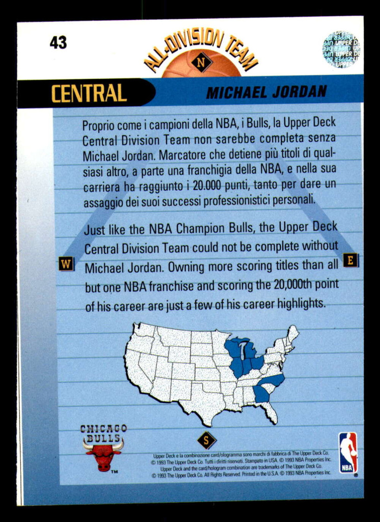 1992-93 #ad9 Michael Jordan NM-Mint 